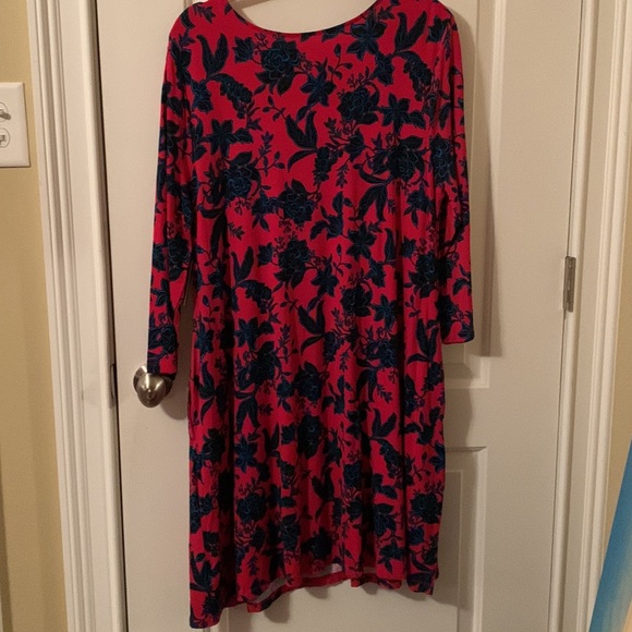 NWT Time and Tru red, black & blue dress w/pockets XXL(20) or XXXL(22) - Picture 6 of 15